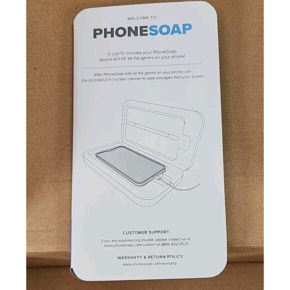 PhoneSoap V3 UV Cellphone Sanitizer Periwinkle w/ Power Cord Box - Picture 7 of 14